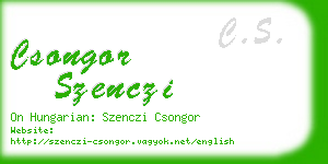 csongor szenczi business card